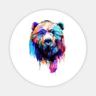 Bear Grizzly Wild Nature Animal Colors Magnet